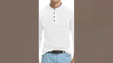 KUYIGO Men’s Casual Slim Fit Shirts Pure Color Long Sleeve Polo Fashion T-Shirts